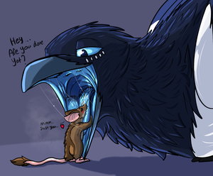 Bird Vore Porn - 70063 - questionable, artist:magpie_magnetism, bird, corvid, magpie,  mammal, mouse, rodent, songbird, feral, semi-anthro, ambiguous gender,  dialogue, duo, duo ambiguous, heart, hug, love heart, mawplay, micro, oral  vore, saliva, size difference, tail .