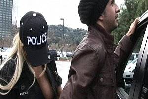 Blonde Policewoman Porn - Busty Blonde Policewoman spreads her legs