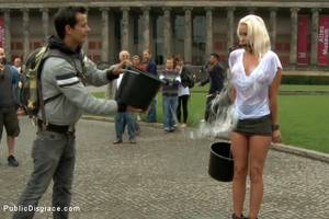german public - Photo number 4 from BEST OF EUROPE: Beautiful German Milf Bound and Fucked  in Public