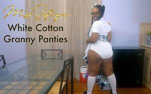 Granny Panties - White cotton granny panties by Miss Safiya | Faphouse