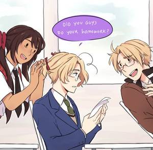 Hetalia Seychelles Porn - Hetalia - Seychelles, Canada, and America : Gakuen Hetalia; Part 2 / 2
