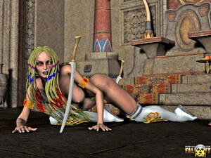 Extreme 3d Porn Girl - Busty naked 3D extreme chick masturbating with a sword - xxx gallery |  Porncraft 3d