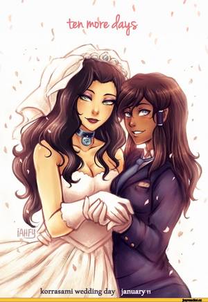 Korrasami Legend Of Korra Lesbian Porn - arm around waist asami sato avatar: the last airbender black hair blue eyes  breasts bridal veil brown hair choker cleavage couple crossdressing dark  skin ...