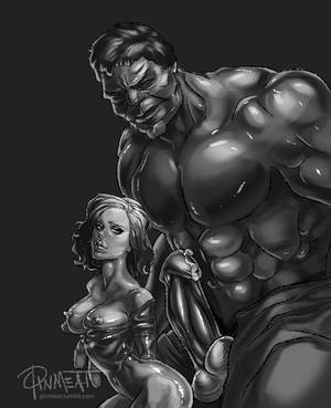 Hulk Smashes Black Widow Hentai Porn - Black Widow & Hulk by Pinmeat