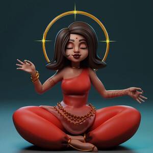 3d Lesbian Selena Gomez - yoga - super woman | OpenSea