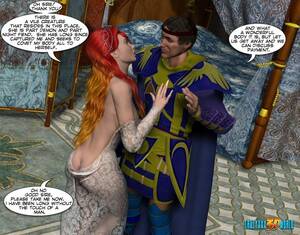 king cartoon porn - Lusty 3d redhead vampire girl seduced a king - Cartoon Sex - Picture 13