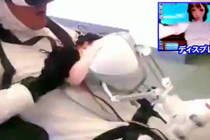 Interactive Virtual Reality Porn - A man tries out a full-body virtual reality sex suit