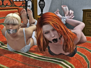 Erotic Porn Art Bondage Peril 3d - Girl next door types are put in bondage and in peril by the skilled hand of  Dravuor in his 3d BDSM artwork