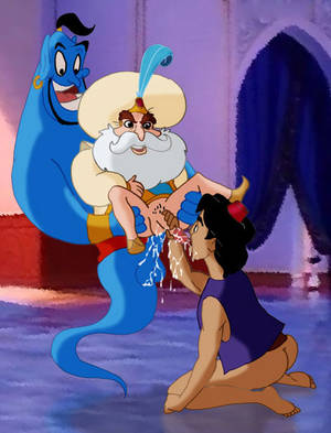 Cartoon Threeway Porn - Aladdin gay porn