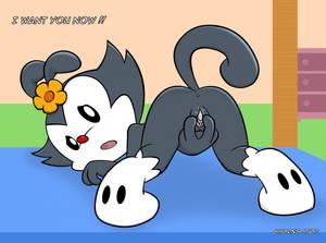 Animaniacs Woodstock Porn - 8horns animaniacs back_view color dot_warner female female_only fur  grey_fur indoors looking_back masturbation nude pussy_juice red_nose solo