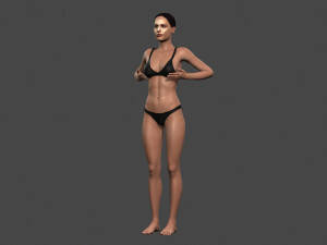Angelina Jolie 3d Monster Porn - movie actress jennifer aniston in bikini -rigged 3d character 3D Model in  Woman 3DExport