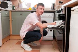 Domestic Chores Porn - The 17-year-old lad rustles up snacks and fends for himself around the