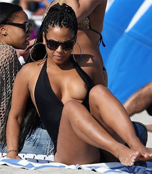 nip slip nude black ladies - Christina Milian nipple slip