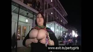fat chick flashing - UGLY fat girl flashes ENORMOUS PERFECT UDDERS after a few drinks @ Mardi  Gras - XVIDEOS.COM