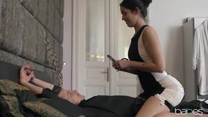 handcuffed to bed - Mistress Loren Minardi cuffs a lover before their heated bed sex - XBabe  video