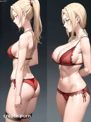 lace hentai - red lace panties, bras, Horny Hentai AI Porn