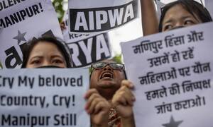 forced nude indian girl - India: four men arrested after women stripped naked and paraded in Manipur  | India | The Guardian