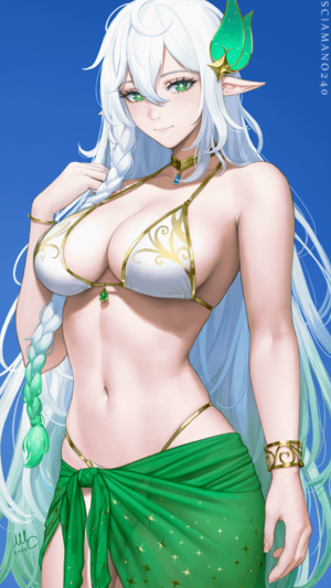 babe bikini anime - Hey babe, you like my swimsuit?â€ (I want to be your beautiful elf goddess  girlfriend at the beach.) free hentai porno, xxx comics, rule34 nude art at  HentaiLib.net