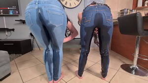 jeans piss - 2 PISS whores desperate to pee | pee in blue jeans - XVIDEOS.COM