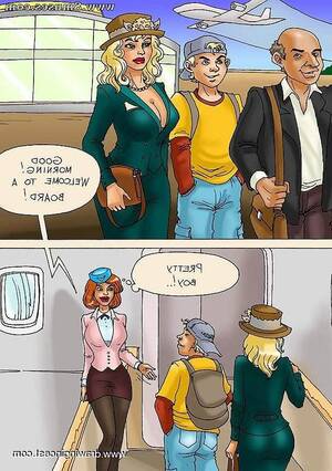 Airplane Sex Comics Porn - Incredible flight â€“ everybody must unload before landing | Porn Comics