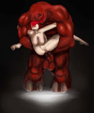 Anime Monster Ass Fuck - Big bad Monster on girl (ass fuck) by AGlassMilk - Hentai Foundry
