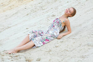 nice nude on beach virginia - Cute blonde teen nude in the sand at Brdteengal