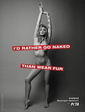 Kim Basinger Porn - Ireland Basinger-Baldwin Would Rather Go Naked Than Wear Fur