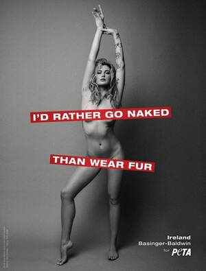 Kim Basinger Porn - Ireland Basinger-Baldwin Would Rather Go Naked Than Wear Fur