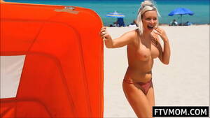 naked milf on the beach - milf nude public beach - XVIDEOS.COM