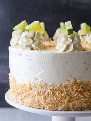 Cake Punch Porn - Coconut Lime Layer Cake from completelydelicious.com