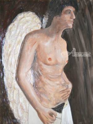 Angel Art Porn - Porn Angel - Heaven's just a sin away, Collage,Paintings, Fine Art,