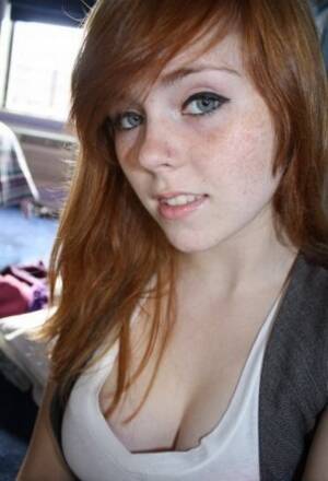Amateur Redhead With Freckles Porn - Redhead; freckles and cleavage Porn Pic - EPORNER