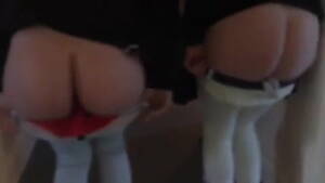 black mooning flashing pussy groups - Two girls mooning | xHamster