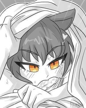 cartoon black lesbian pussy - explicit, artist:khartemis, 2girls, bed, black and white, black hair, blake  belladonna, cat ears, catgirl, cunnilingus, duo, female, female only,  lesbian, lesbian sex, licking, licking pussy, long hair, muscular, muscular  female, nude, nude