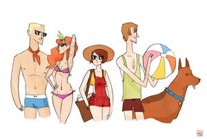 Beach Scooby Doo Porn - I just really wanted to draw the Badass Scooby Gang at the beach okay ascot  and