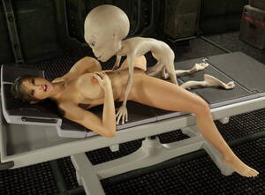 Alien Porn 3d Monster Sex - Sexy SF girl with great 3D tits wakes up with an alien cock up her cunt