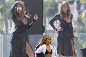 Jennifer Aniston Anal Fucking - Jennifer Aniston, 50, looks incredible in leather hot pants and latex dress  on very sexy photoshoot | The Irish Sun
