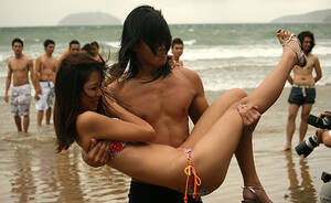 beautiful couples nude beach - Hot shots in Tanjung Aru Beach - MySabah.com