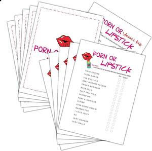 girl group games - Girls Night Party Game - Ladies Night Party Games - Porn Or Lipsticks Game  Pack - Fun Girls Night