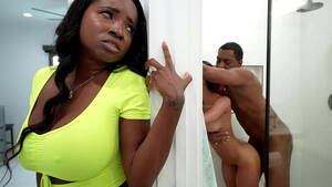 black stepmom pussy - Horny ebony stepmom surprises her new boyfriend and her step daughter  having sex in the shower - XVIDEOS.COM