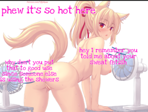 Catgirl Anime Porn Captions - I'm back to the caption game [sweat fetish] [cat girl] [naked] [fans] :  r/hentaicaptions