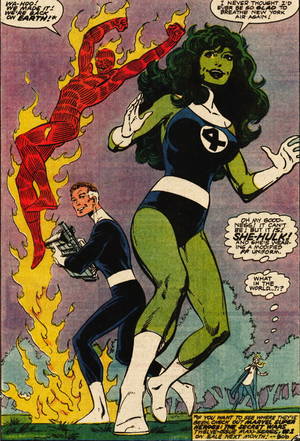 Johnny Storm And She Hulk Porn - ... surprise revelations (this being back in the days before the Internet  and PREVIEWS catalogues, when you could actually pull off a surprise), She- Hulk ...