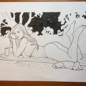 Liberty Meadows Porn Comic - Liberty Meadows Jen sunbathing. Convention sketch you Frank Cho.  #libertymeadowsjen