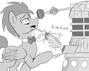 Dr Whooves Porn - #128501 - artist:crade-elcin, cum, dalek, doctor whooves, ejaculate,  explicit, gay, male, no exceptions, shipping, text, time turner, wat, why -  Derpibooru ...