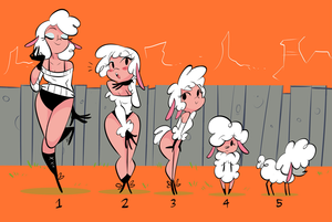 Furry Lamb Porn - 96723 - safe, artist:herny, leggy lamb (droopy), animal humanoid, bovid,  caprine, fictional species, lamb, mammal, sheep, anthro, feral, humanoid,  semi-anthro, droopy (series), sheep wrecked, blushing, breasts, chart,  cleavage, clothes, eyes closed ...