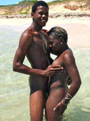 African Couple Sex Porn - African couple having sex on rest on sea side.