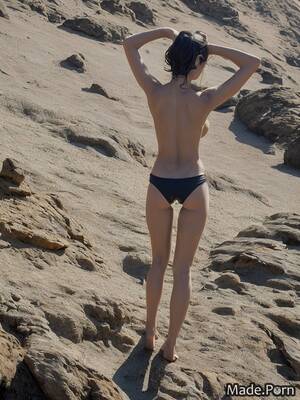 naked beach volleyball bikini - Porn image of natural tits beach volleyball partially nude perfect body  oiled body after sex hair brunette created by AI