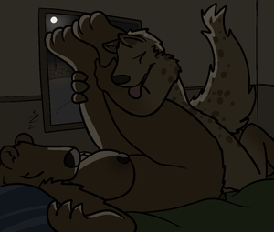 Bed Sex Porn Cartoon Bear - Rule 34 - 2016 aliasing anthro bear bed breasts brown fur closed eyes duo  female fur gnoll hyena interspecies lying male mammal nipples nude  penetration sex sleep sex sleeping straight tongue tongue