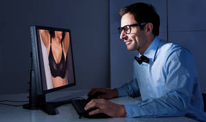 Girl Looking At Computer Porn - Man looking at porn. Men are mostly attracted to the physical appearance of  women