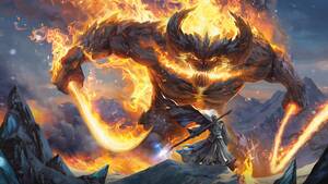 Lotr Balrog Porn - Gandalf vs The Balrog by Magali Villeneuve [3840 x 2160] : r/mtgporn